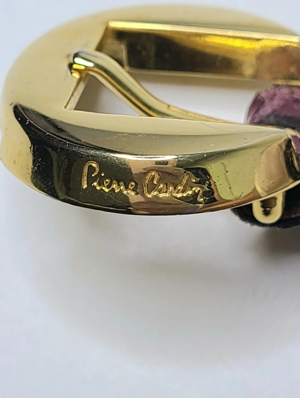 Pierre Cardin Burgundy Imported Cowhide Skinny Vintage Belt